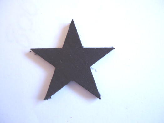 (image for) Star leather shape - Black #LC250